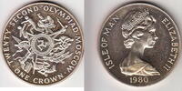 Isle of Man 1 Crown S-OLYMPIC 80 KM.67A -