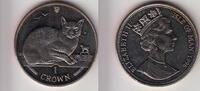 Isle of Man 1 Crown BURMESE CAT KM.621 -
