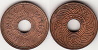 Thailand 1 Satang RAMA VIII HOLE Y.51 -