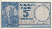Norway 5 Kroner P.30b -