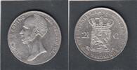 Netherlands 2 1/2 Gulden WILLEM II Lelie + streepje KM.69,, -