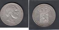 Netherlands 2 1/2 Gulden WILLEM III KM.82. -