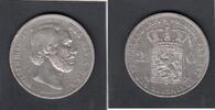 Netherlands 2 1/2 Gulden WILLEM III KM.82 -
