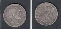 Netherlands 2 1/2 Gulden WILLEM III KM.82 -