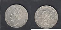 Netherlands 2 1/2 Gulden WILHELMINA KM.165 -