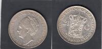 Netherlands 2 1/2 Gulden WILHELMINA KM.165. -