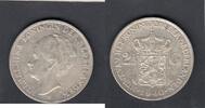 Netherlands 2 1/2 Gulden WILHELMINA KM.165. -