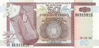 Burundi 50 Francs P.36a -