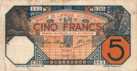French West Africa 5 Francs 1919 P.5Ba VF
