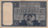 Netherlands M.39-3A 10 Gulden(AV28.1D)(P.43) 1930 VF+