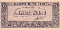 Indonesia 5 Sen P.14 -