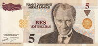 Turkey 5 Lira P.217 -