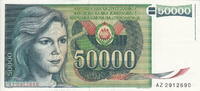 Yugoslavia P.96 50.000 Dinara 1988 unz