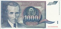 Yugoslavia P.110 1.000 Dinara 1991 unz