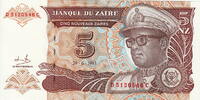 Zaire Rep. 5 Zaires P.53a -