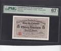Luxembourg 5 Franken(C3c) PMG 67 P.23r -