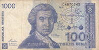 Croatia 1.000 Dinara P.22a -