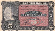Iceland 5 Kronur P.15r -