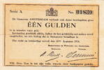 Netherlands  Amsterdam VR.1.1 1 Gulden(NOODGELD)PL170.1 1914 XF-