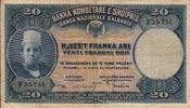 Albania 20 Franka Ari P.3a -