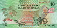 Cook Isl. P.8 10 Dollars 1992 unz
