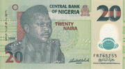 Nigeria 20 Naira(plastic) P.34 -