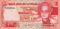 Malta 2 Liri Low Number P.37 -