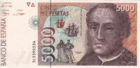 Spain 5.000 Pesetas P.165 -