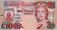 Gibraltar 10 Pounds P.32a -