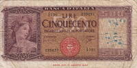 Italy P.80a 500 Lire  grafity 1947 VF-