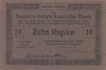 German East Africa 10 Rupie 1915 P.38a VF