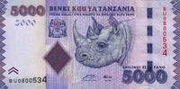 Tanzania 5.000 Shillings P.43 -