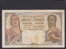 Madagascar 1.000 Francs pinh 1945 P.41 VF 925,00 EUR  plus 15,00 EUR verzending