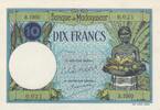 Madagascar 10 Francs 1937 P.36. unz 125,00 EUR  plus 5,50 EUR verzending