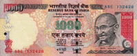 India 1.000 Rupees P.100a -