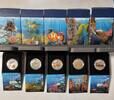 Australien 5 x 0,5 Dollars Serie Australien Sea Life The Reef. Silber Proof Farbtönen. -