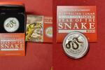 Australien 1 Dollar Lunar II Sclange Snake1 Oz Silber gilded -