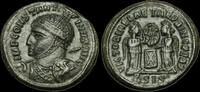 ROMAN IMPERIAL CONSTANTINE I - AE 3, Siscia Mint, Circa 318-9 AD, VERY RARE with horseman. -