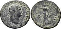 ROMAN AE Dupondius Nero. 54-68 AD. (11.36g. 28mm). Lugdunum mint. Struck RIC 523 -