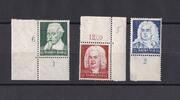 Deutsches Reich 6, 12, 25Pf Komponisten (Eck-/bzw. Bogenrandstücke) -