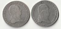 Österreich 2x Kronentaler 1794 M; 1797 B Franz II. ss 198,00 EUR  Excl. 9,90 EUR Verzending
