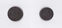 Ersatzmünzen des 1. Weltkriegs 10 Pfennig 10 Pfennig 1922 E, Ersatzmünzen des 1. Weltkriegs -