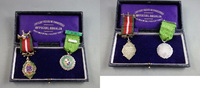 Großbritannien 2 Abzeichen -Ancient Order of Foresters- mit Verleihungsetui -