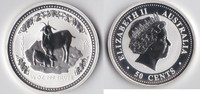 Australien 50 Cents 1/2 Unze Silber "Ziege" Lunar I -
