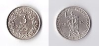 Weimar 3 RM 3 Reichsmark 1925 D Rheinlande -