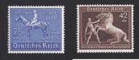 Deutsches Reich 25+50Pf; 42+108Pf 70 Jahre Dt. Derby und Braunes Band -