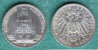 Sachsen 3 Mark Friedrich August III. (1904-1918) Völkerschlachtdenkmal Leipzig -