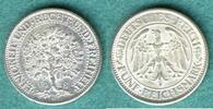 Weimarer Republik 5 Reichsmark Kursmünze - Eichbaum -