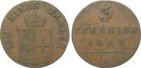 Altdeutschland bis 1871 3 Pfennig Waldeck-Pyrmont -