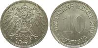 Kaiserreich 10 Pfennig 1890 G fast Stempelglanz / Stempelglanz 125,00 EUR  Excl. 14,00 EUR Verzending